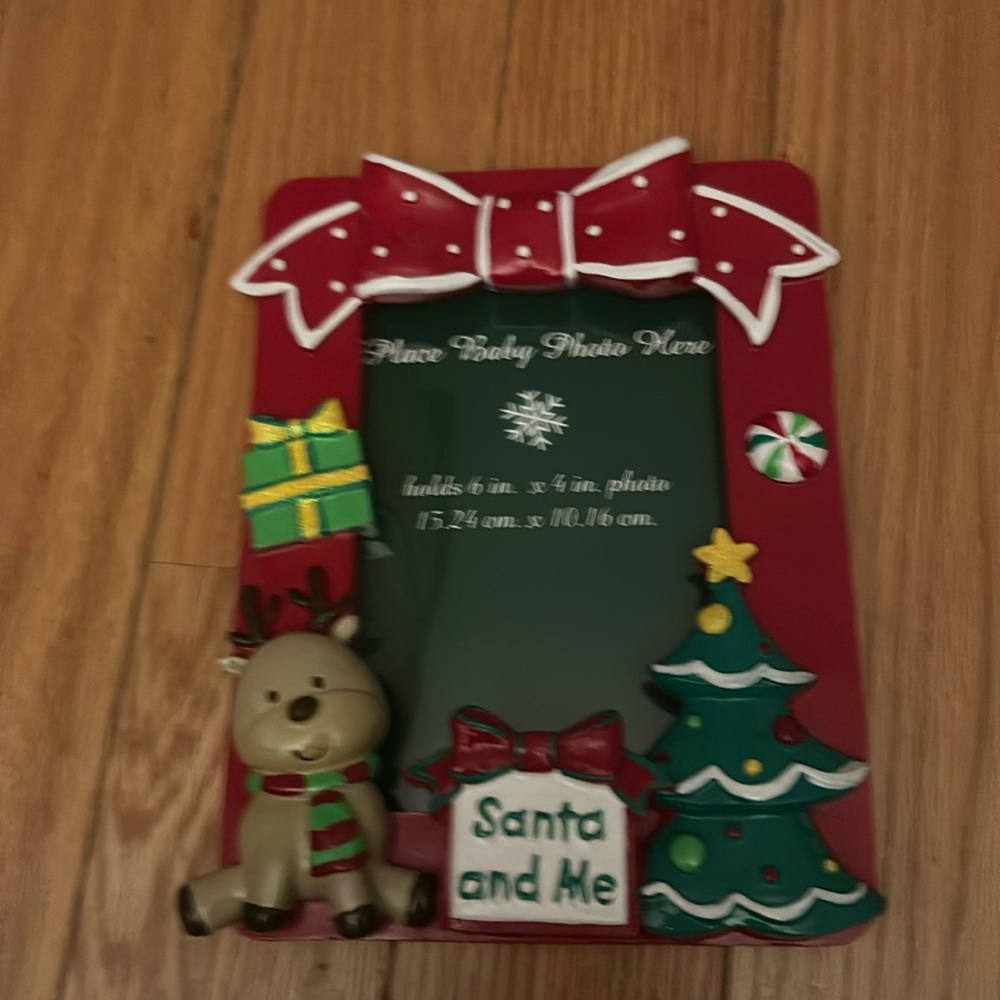 Santa and me 4x6 ceramic picture frame